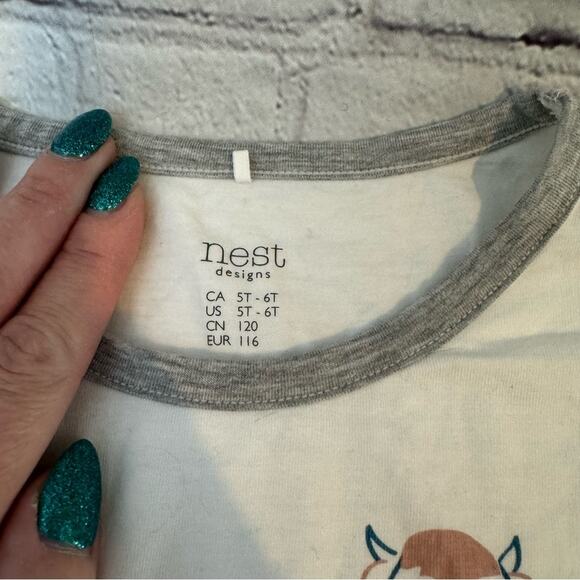 Nest Designs Rayon Bamboo Cow Pajama Set - Picture 2 of 4